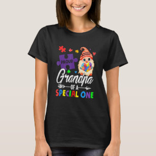 T-shirt Fière Grand-Père D'Un Puzzle Spécial Gnome Autisme