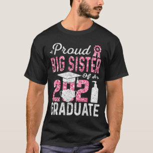 T-shirt Fière grande soeur d'un diplômé de 2021 avec masqu