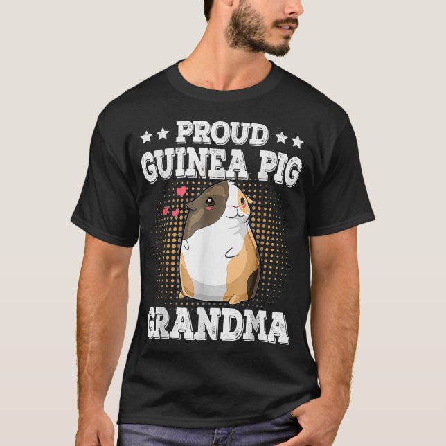 T-shirt Fière Guinée Pig Grand-mère Funny Guinée Pig Mères (Devant)