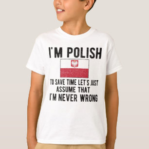 T-shirt Fière héritage polonais Pologne Racines drapeau 