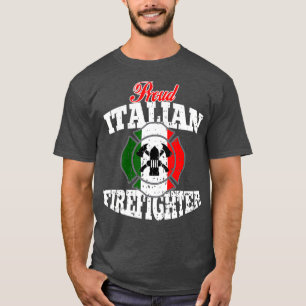 T-shirt Fière Italie pompier Italie Drapeau Frappe