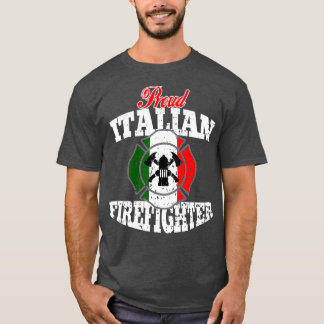 T-shirt Fière Italie pompier Italie Drapeau Frappe