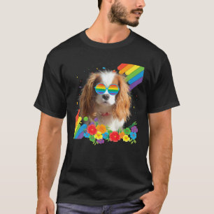 T-shirt Fière LGBT Gay Cavalier King Charles Spaniel Chien
