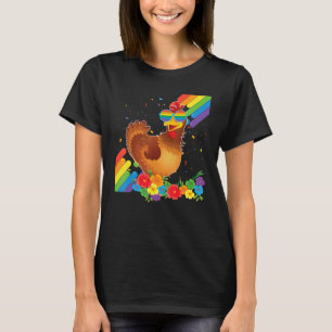 T-shirt Fière Lgbt Gay Chicken Pride Drapeau Rainbow Lgbtq