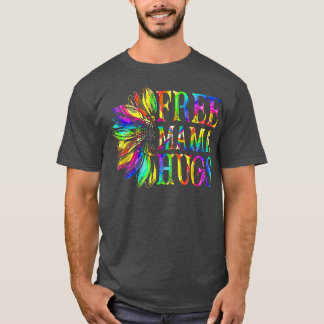 T-shirt Fière LGBTQ Free Mama Hugs LGBT Pride Mois sunflo