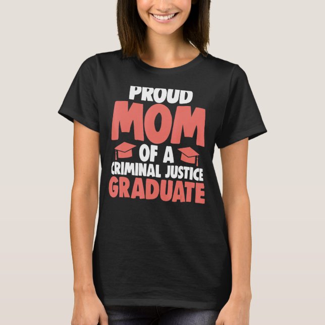 T-shirt Fière Maman De La Justice Pénale Gradué Cour Des F (Devant)
