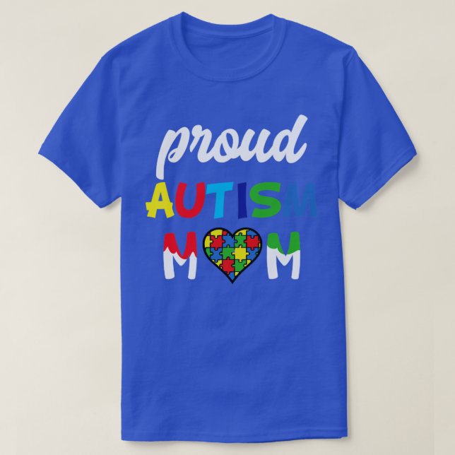 T-shirt Fière maman de l'autisme (Design devant)