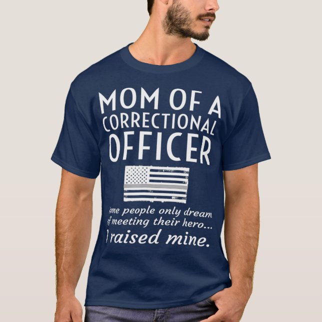 T-shirt Fière Maman D'Un Agent Correctionnel Mère Mince (Devant)