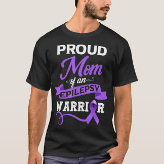 T-shirt Fière Maman D'Une Épilepsie Guerrière Lauréats De 