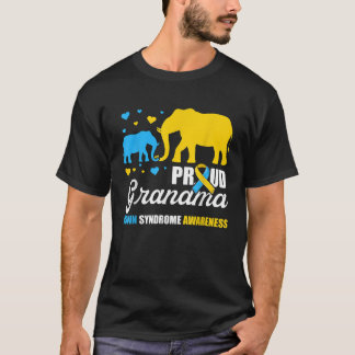 T-shirt Fière mamie éléphante à bas syndrome Shi de sensib