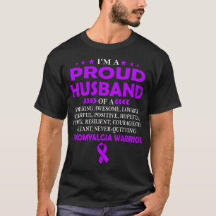 T-shirt Fière Mari De Fibromyalgie Guerrier T