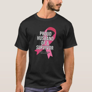 T-shirt Fière Mari d'un survivant Prix du cancer du sein