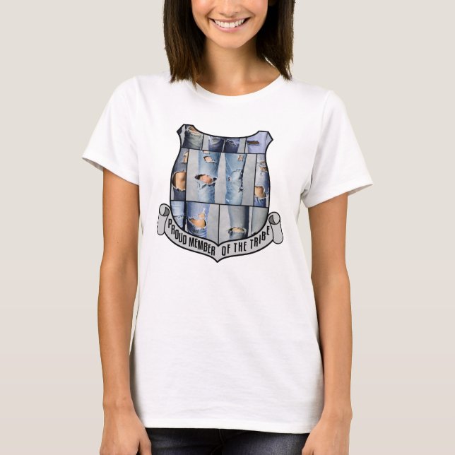 T-shirt Fière Membre De La Tribu Personnelle (Devant)
