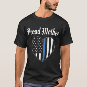T-shirt Fière Mère De Police - Police