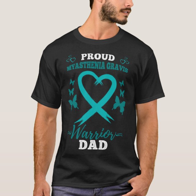 T-shirt Fière Myasthenia Gravis Guerrier Papa Mg Myastheni (Devant)