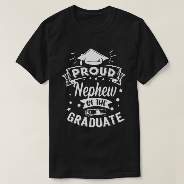 T-shirt Fière NEPHEW De La Graduate Graduate Graduation (Design devant)