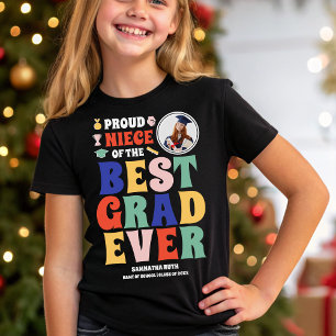 T-shirt Fière nièce de la meilleure Grad jamais photo