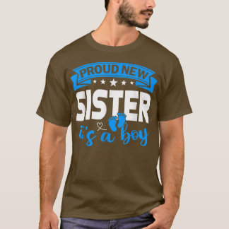 T-shirt Fière nouvelle sœur C'est un garçon Révélation du