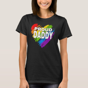 T-shirt Fière Papa Lgbt Arc-en-ciel Gay Flag Fierté Père