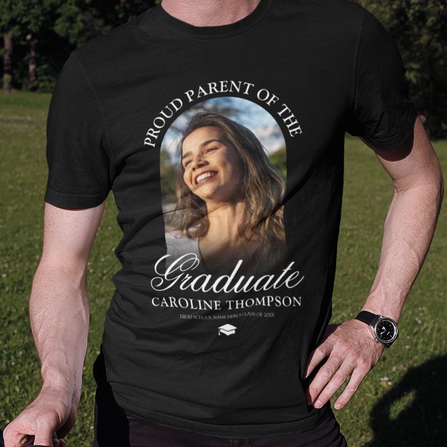 T-shirt Fière Parente de la photo du Diplômé (Créateur téléchargé)