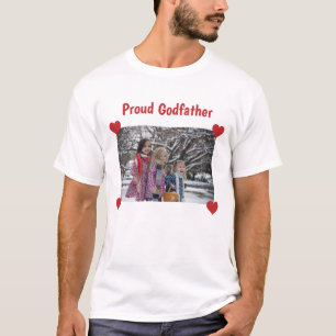 T-shirt Fière Parrain Amour Coeur Personnaliser Photo Fai