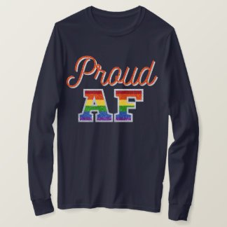 T-shirt Fière Parties scintillant arc-en-ciel orange AF