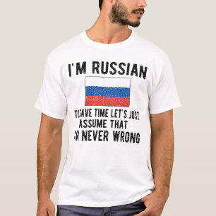 T-shirt Fière Patrimoine Russe Russie Racines Drapeau Rus