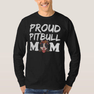 T-shirt Fière Pitbull Maman Funny Pit Bull Maman Relaxée F