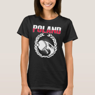 T-shirt Fière Pologne tennis de table polonais Ping Pong s