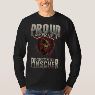 T-shirt Fière Propriétaire D'Un Doberman Pinscher Chien De