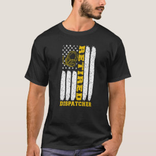T-shirt Fière retraitée opératrice 911 Drapeau américain d