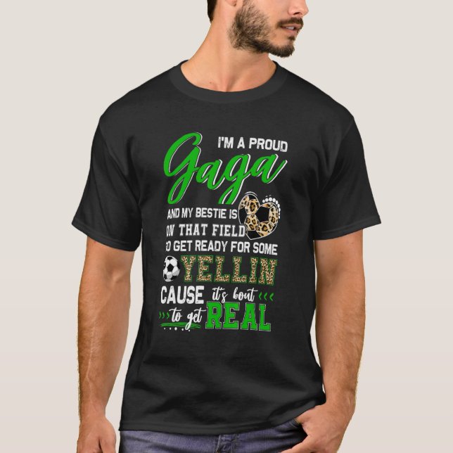 T-shirt Fière Soccer Gaga Soccer Famille de Football Match (Devant)