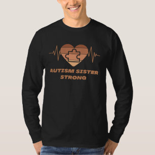 T-shirt Fière soeur autiste Mon frère a un puzzle autistiq