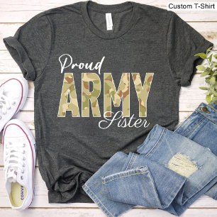 T-shirt Fière soeur de l'Armée Noire Amateurs des vétérans