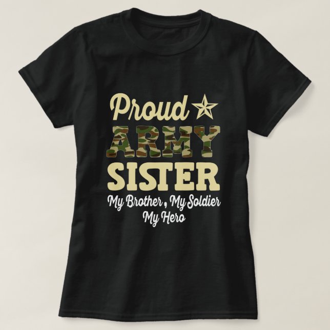 T-shirt Fière Soeur de l'Armée OCP Camo cadeau de famille (Design devant)