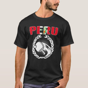 T-shirt Fière table de tennis du Pérou  Supporter de ping 