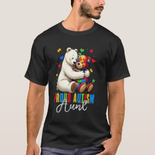 T-shirt Fière Tante Autisme Ours Sensibilisation Autisme F