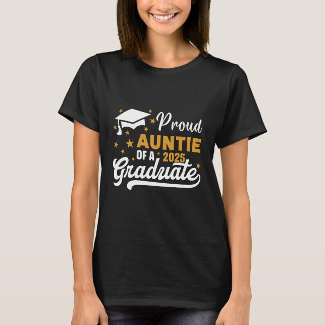 T-shirt fière tante d'une classe diplômée 2025 de 2025 (Devant)