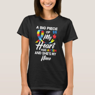 T-shirt Fière Tante Oncle Autiste Nièce Sensibilisation Au