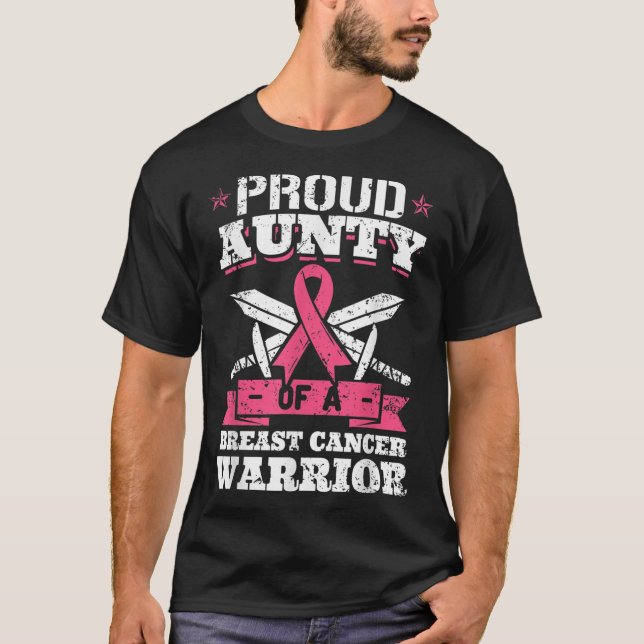 T-shirt Fière Tasse De Cancer Du Sein Guerrier Prix Rose (Devant)