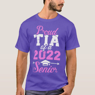 T-shirt Fière tia d'une classe de fin d'études de 2022