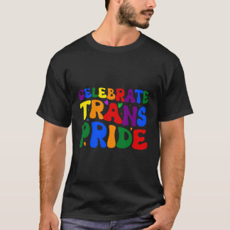 T-shirt Fière Trans LGBT Arc-en-ciel Couleur Arc-en-ciel S