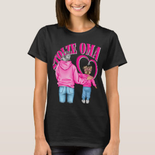 T-shirt fièrement grand-mère-petite-fille coeur