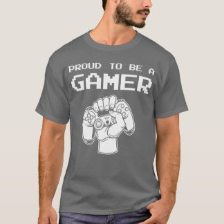 T-shirt Fièrement joueur de console de jeu multijoueur