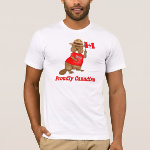 T-shirt Fièrement le castor canadien