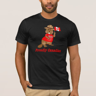 T-shirt Fièrement le castor canadien