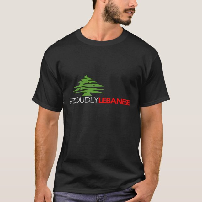 T-shirt fièrement libanais, fier d'être libanais (Devant)