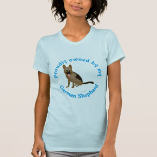 T-shirt Fièrement possédé par mon berger allemand