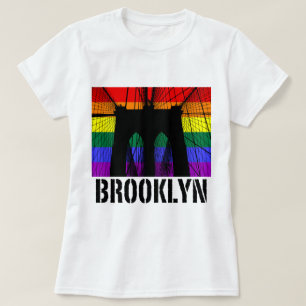 T-shirt Fierté 2 de silhouette de pont de Brooklyn