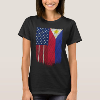 T-shirt Fierté Américaine Philippine Drapeau Philippines U